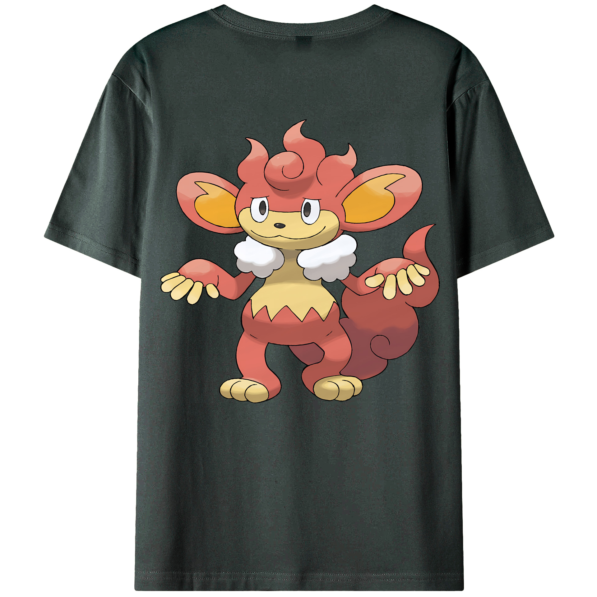 （画像用） ポケットモンスター Pokémon 綿100％ メンズ半袖Tシャツ（バックプリント） 通気性